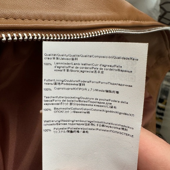 Hugo Boss Brown leather jacket in Medium, never worn! - Picture 5 of 5